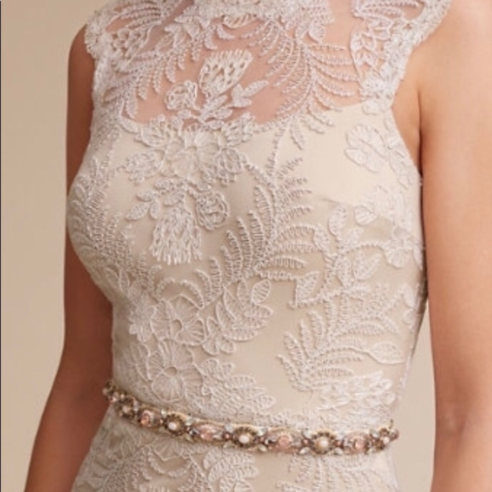 BHLDN lace wedding gown